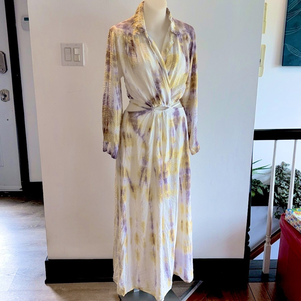 Young Fabulous & Broke Pastel Watercolour Tie-Dye Maxi Dress